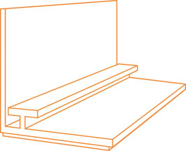 Snap-On profiel met front zelfklevend 1000mm - 0560201113W - Joalpe